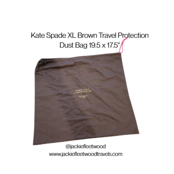 Kate Spade XL Brown Travel Protection Dust Bag 19.5 x 17.5" - Picture 1 of 8